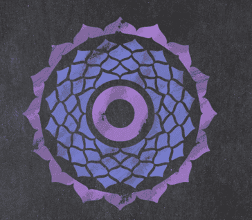 Symbol des Kronenchakras in Violett – Sahasrara Chakra als Energiezentrum für Spiritualität, Bewusstsein und Verbindung zum Göttlichen. Illustration für den Blogartikel „Was ist ein Chakra“.